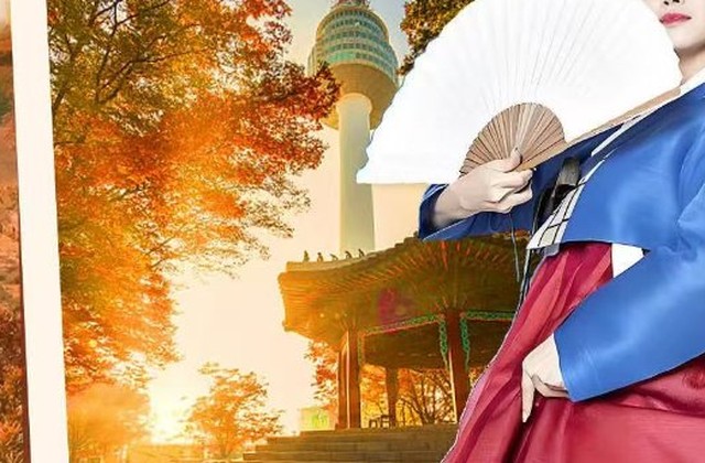 首尔宫墙红叶