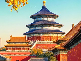 天坛秋色