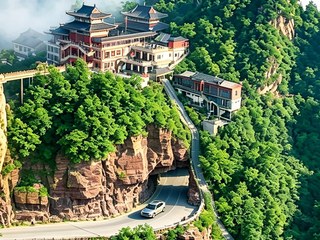 郑州·万仙山郭亮村·挂壁公路·嵩山少
