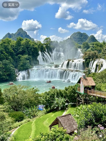 德天跨国瀑布全景