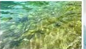 凤山三门海天窗碧绿水面与游船，世界洞穴协会认定的水游天坑